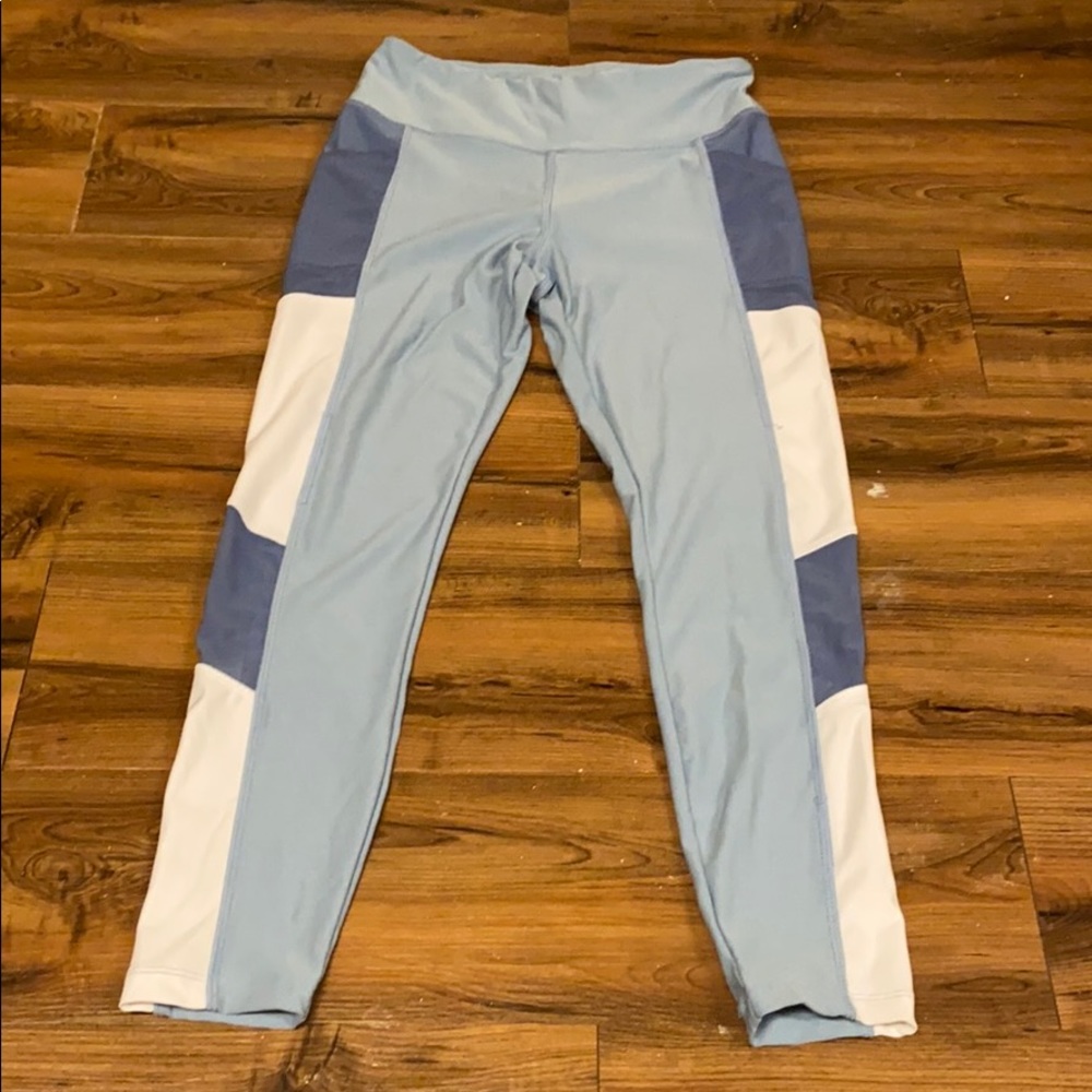Full length blue leggings